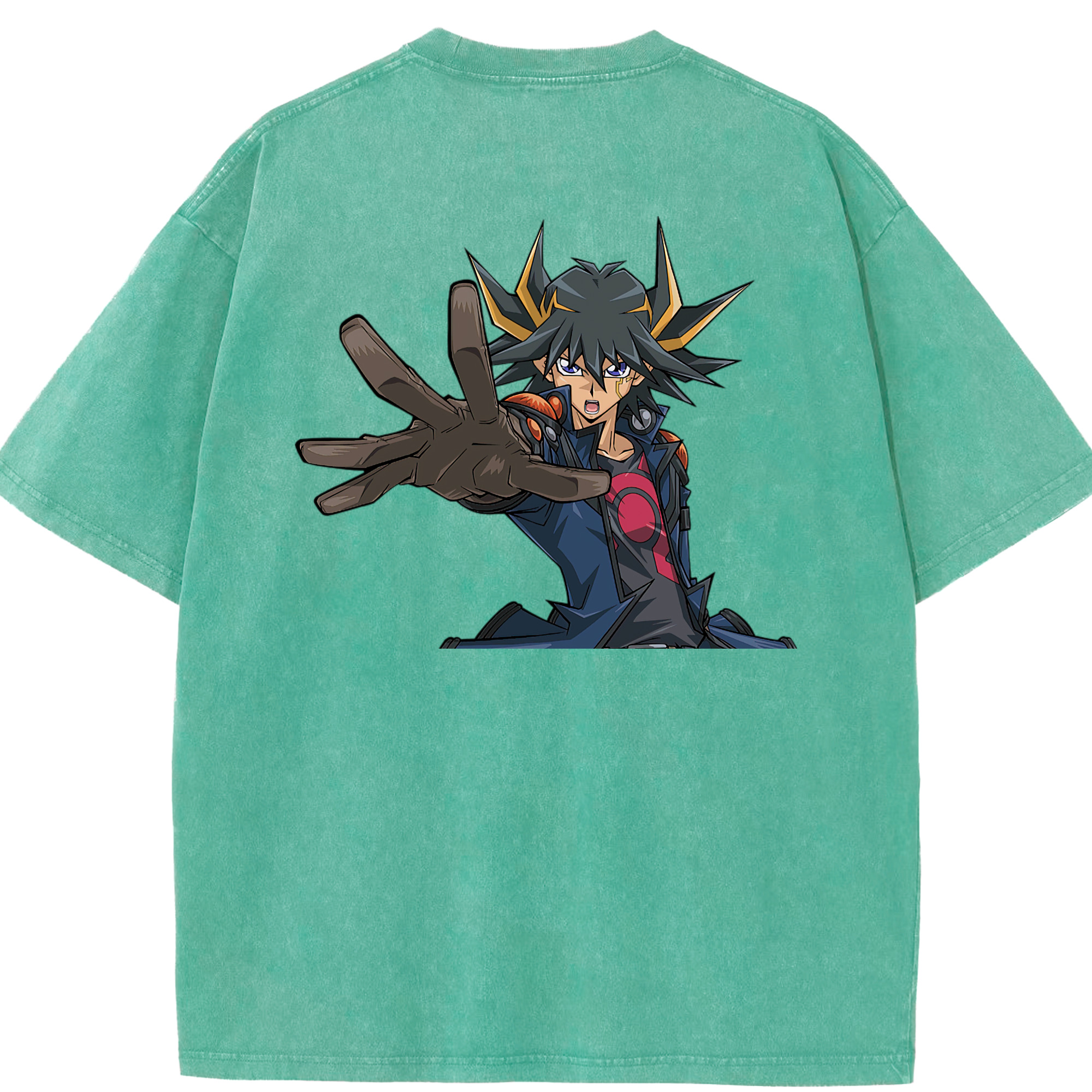 （画像用） 遊☆戯☆王 Yu-Gi-Oh! 綿100% ヴィンテージ風 半袖Tシャツ（背面プリント）